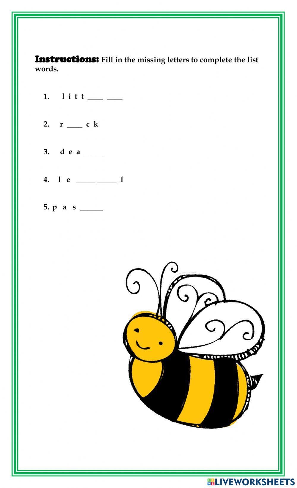Spelling - Short Vowels