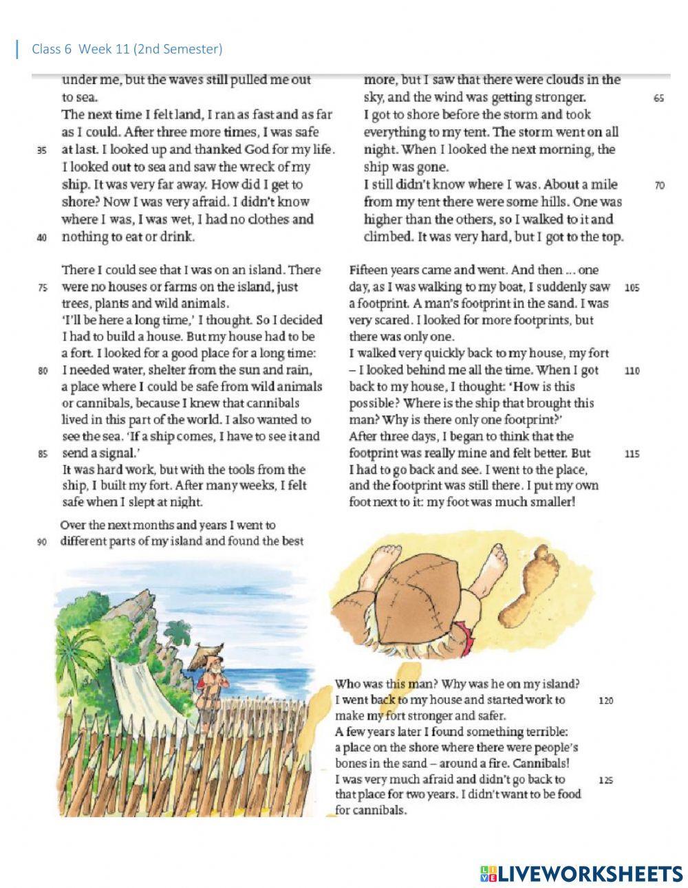 Reading- Robinson Crusoe