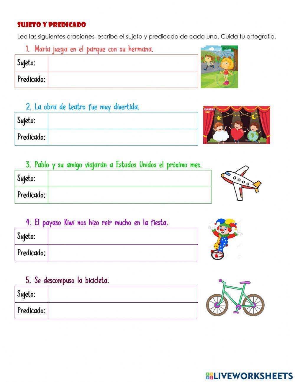 Sujeto y predicado