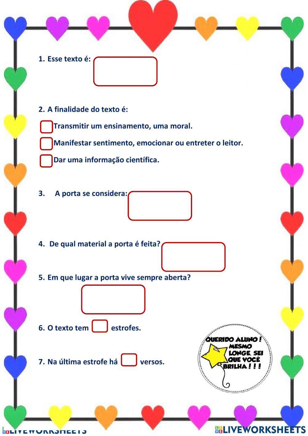 Leitura e interpretação do poema - A porta