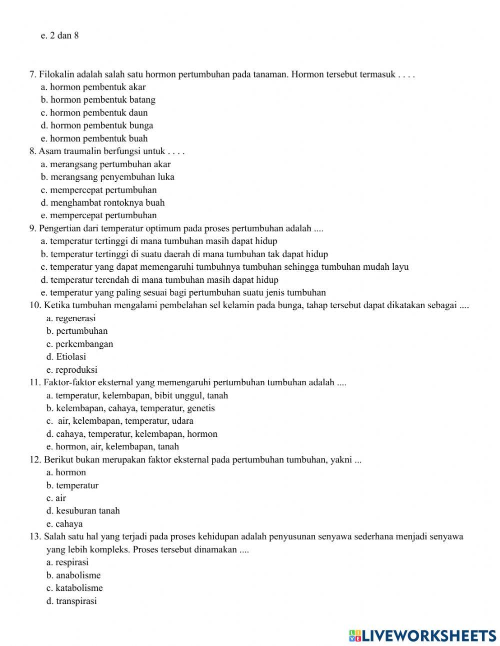 Soal UTS Ganjil Bio Lintas Minat