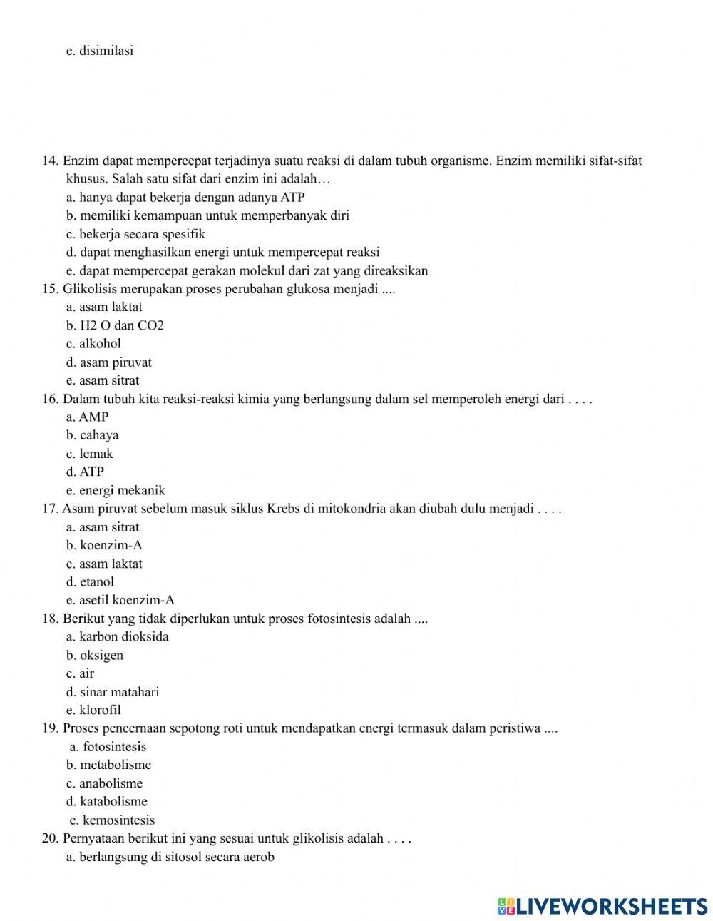 Soal UTS Ganjil Bio Lintas Minat