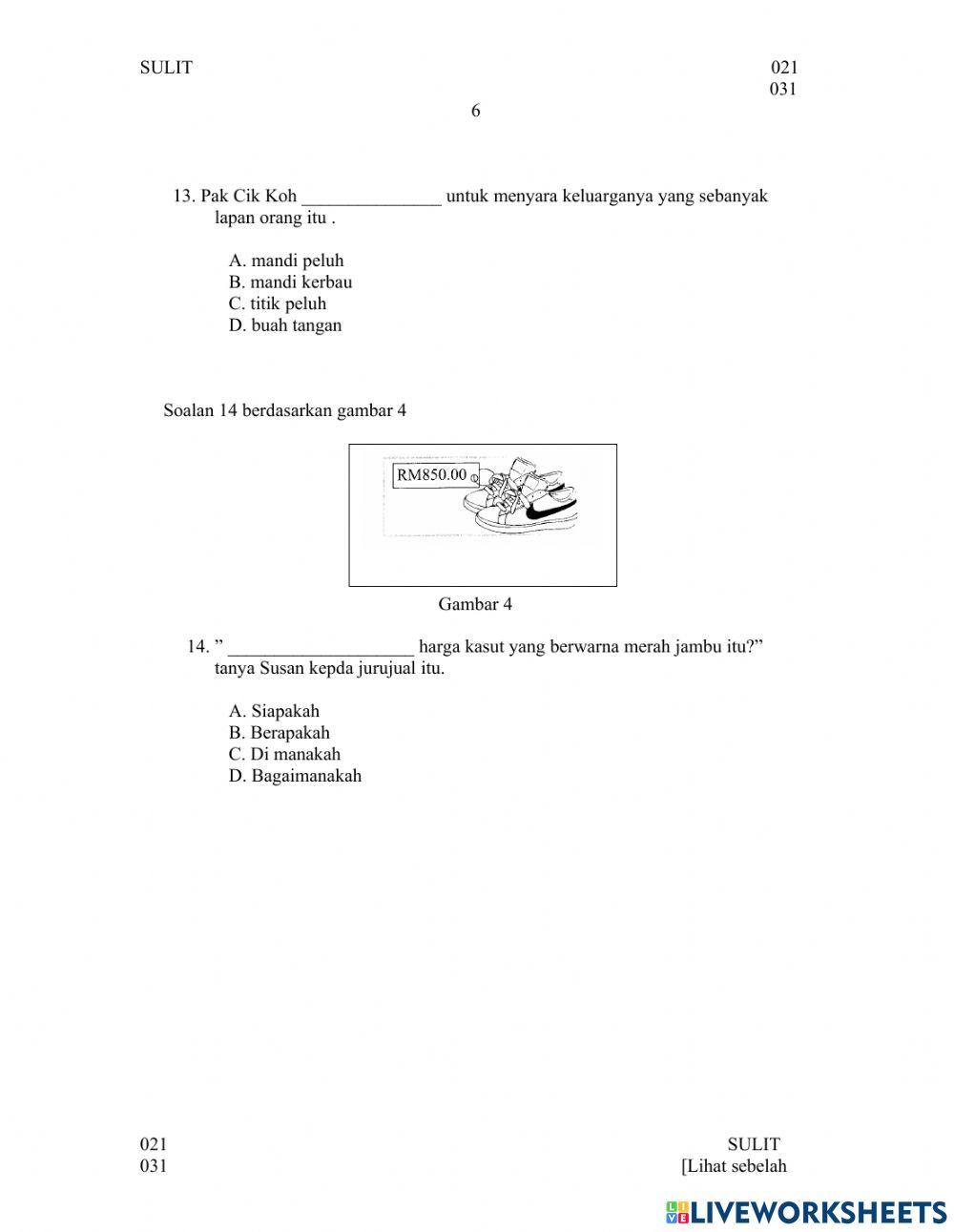 Soalan Latih Tubi BM
