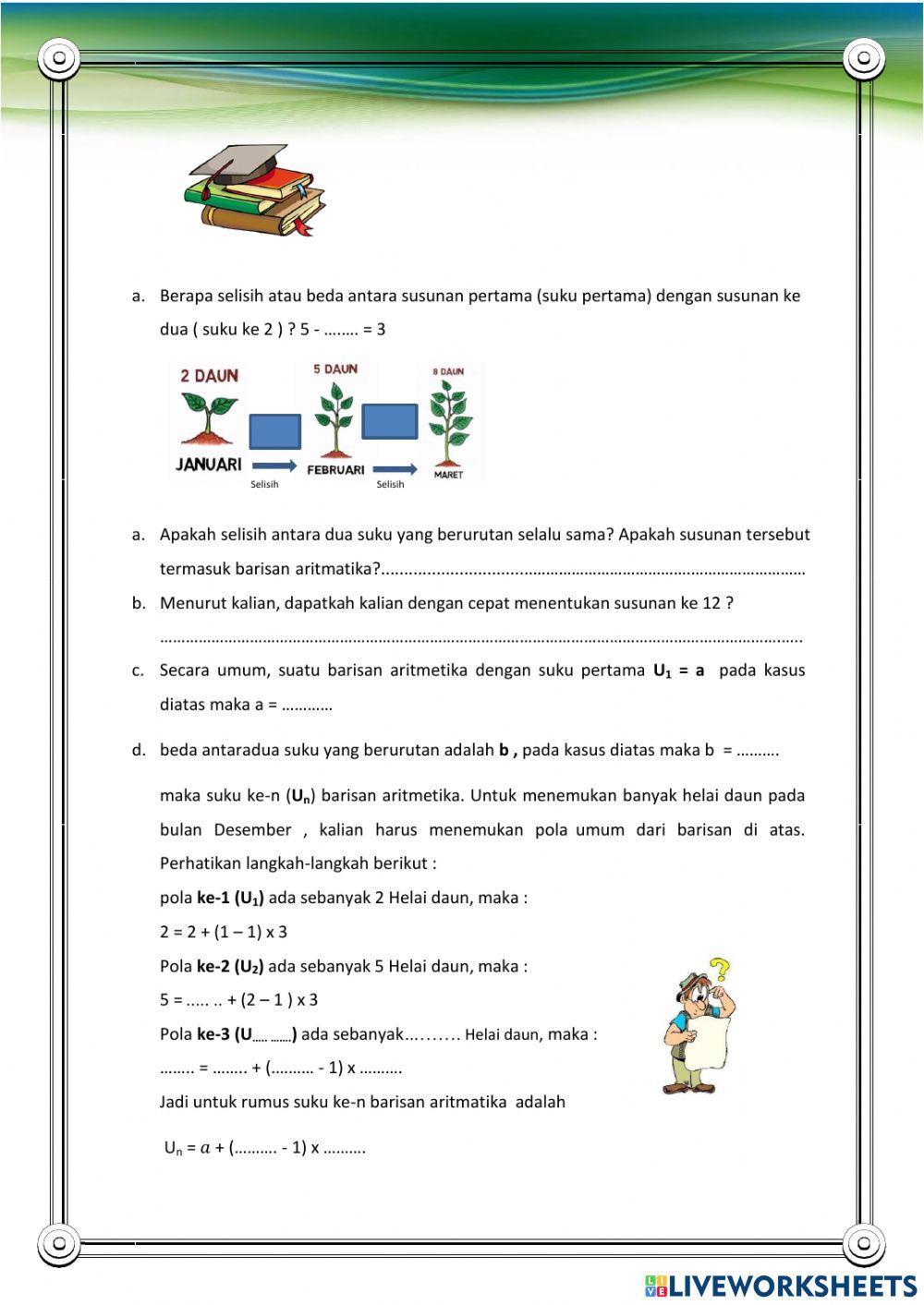 Barisan dan deret aritmatika