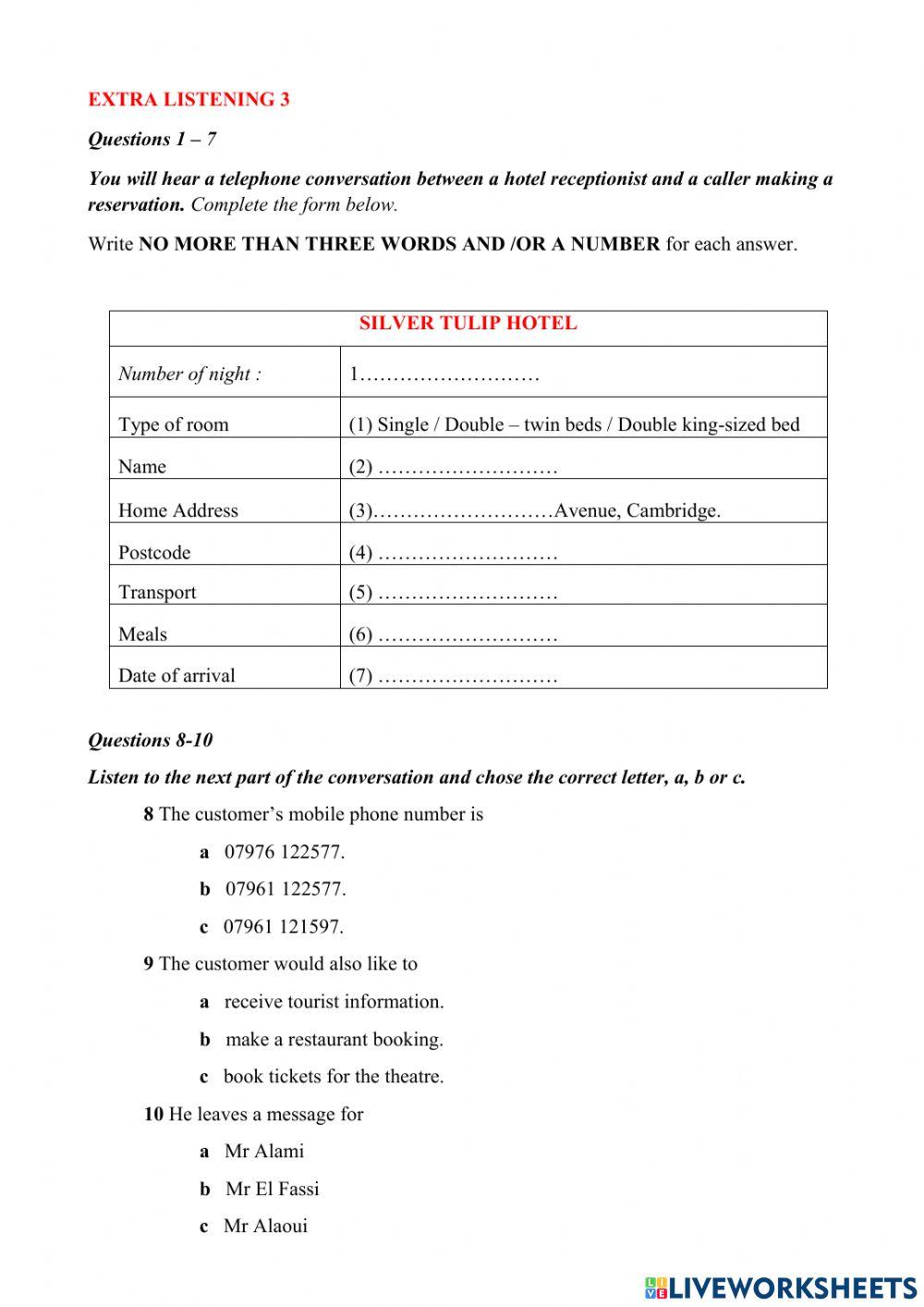 Bridge - Extra listening 3