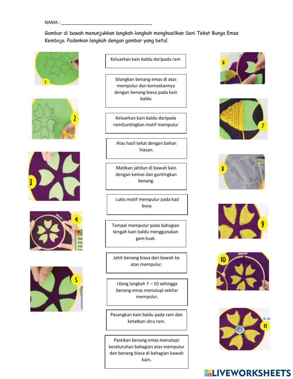 Langkah-langkah Bunga Emas Kemboja