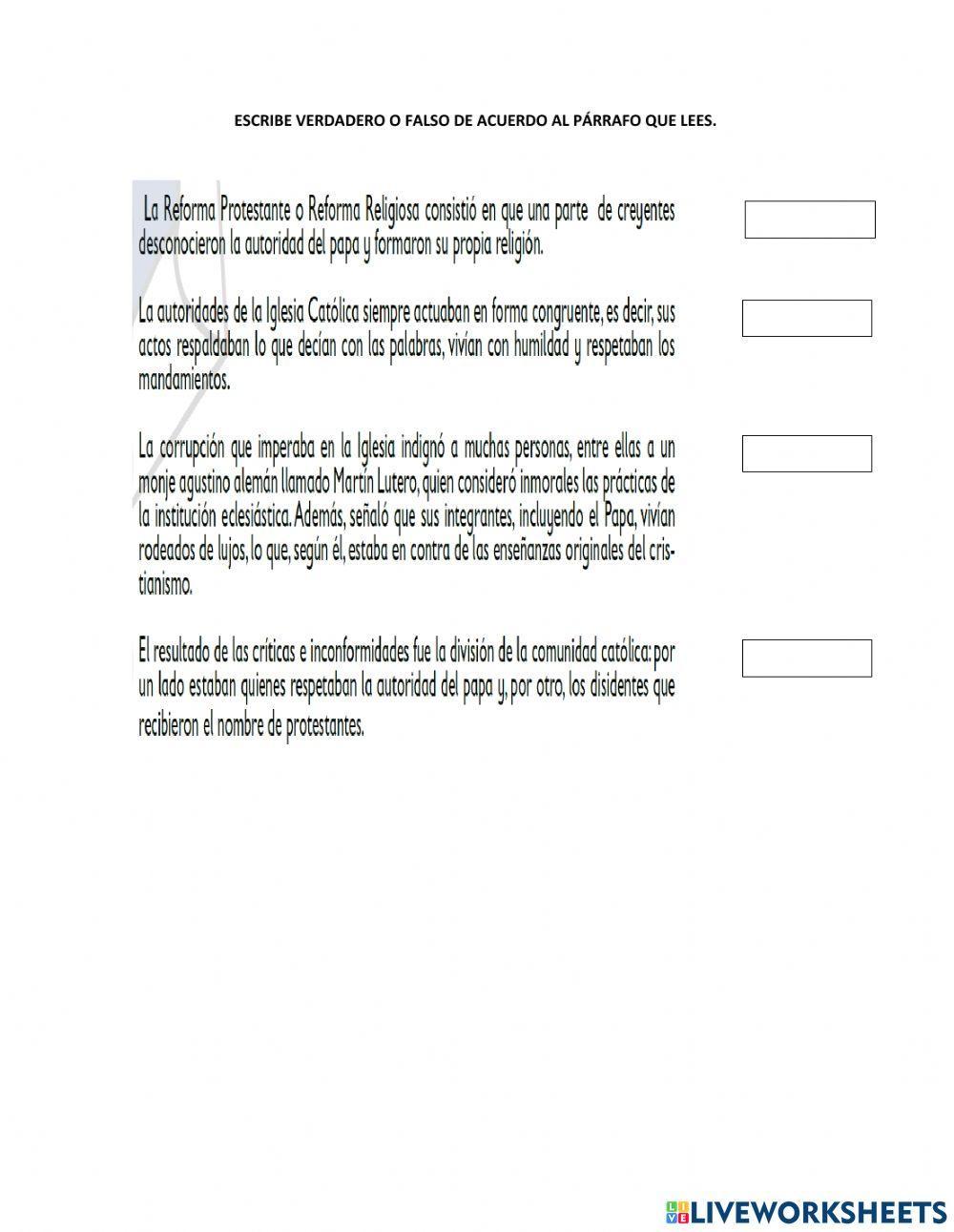 La reforma religiosa