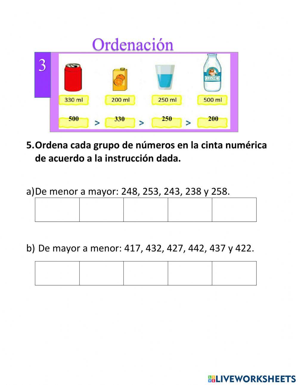 Refuerzo numeración hasta Mil 1