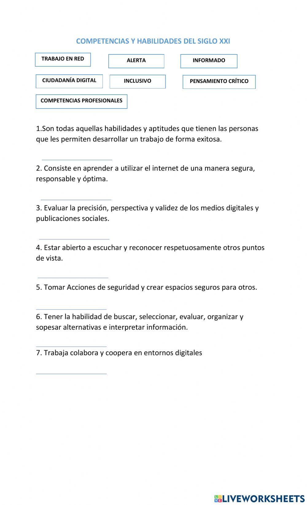 Habilidades digitales