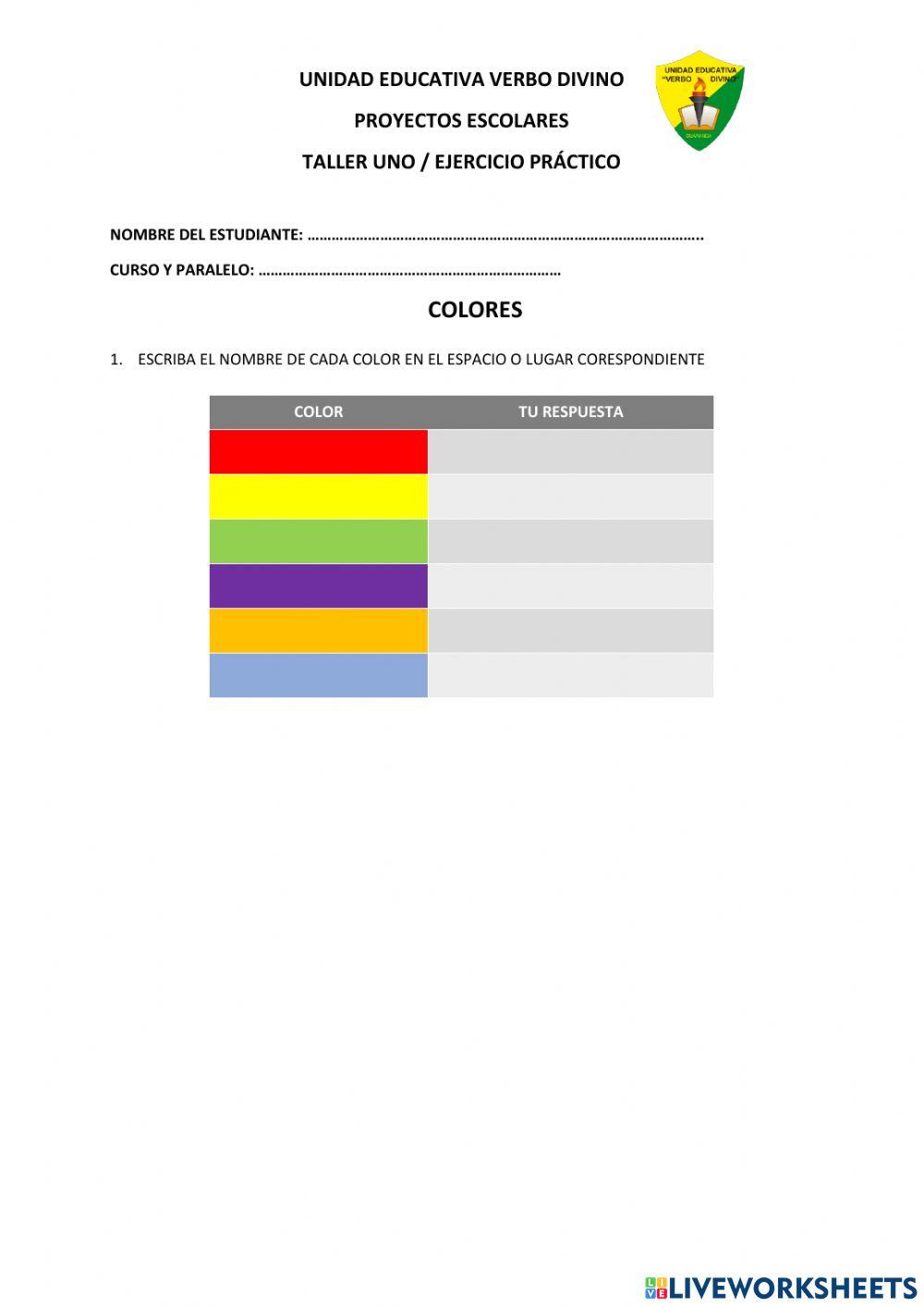 Taller uno - proyectos escolares