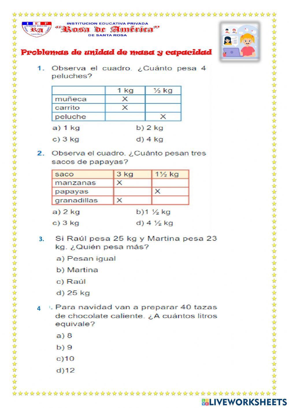 Problemas de Unidad de capacidad