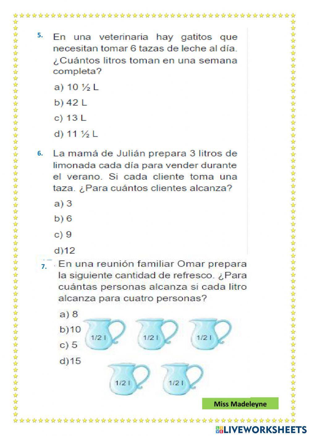 Problemas de Unidad de capacidad