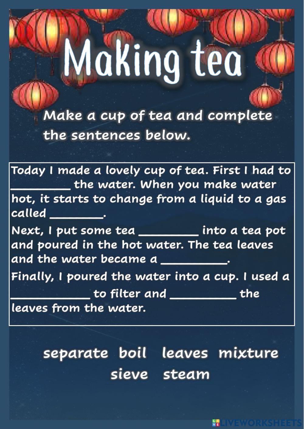 Tea - Seperating Mixtures