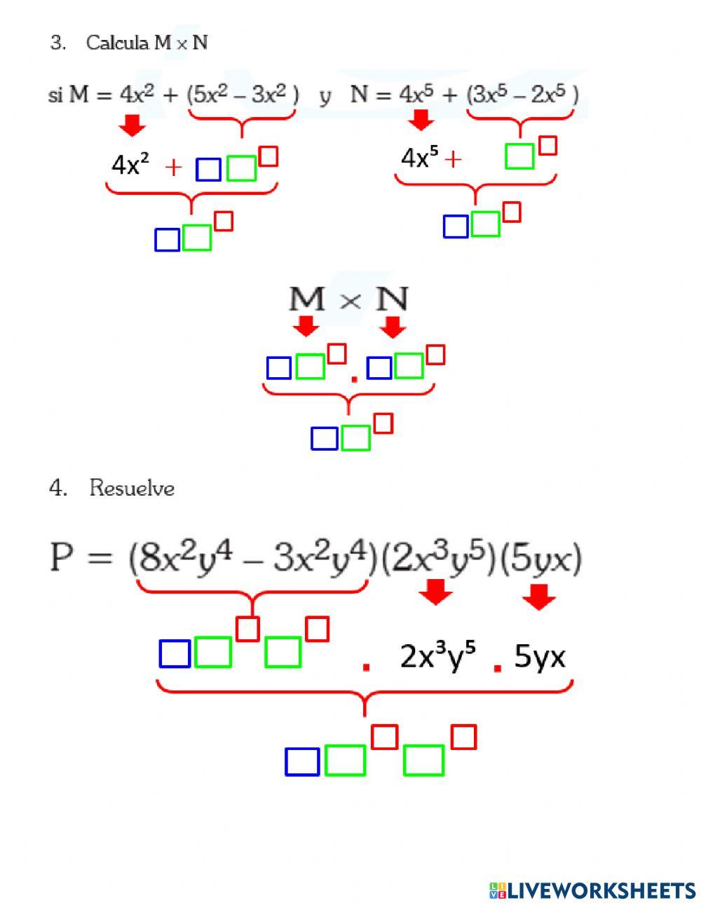 Práctica de álgebra