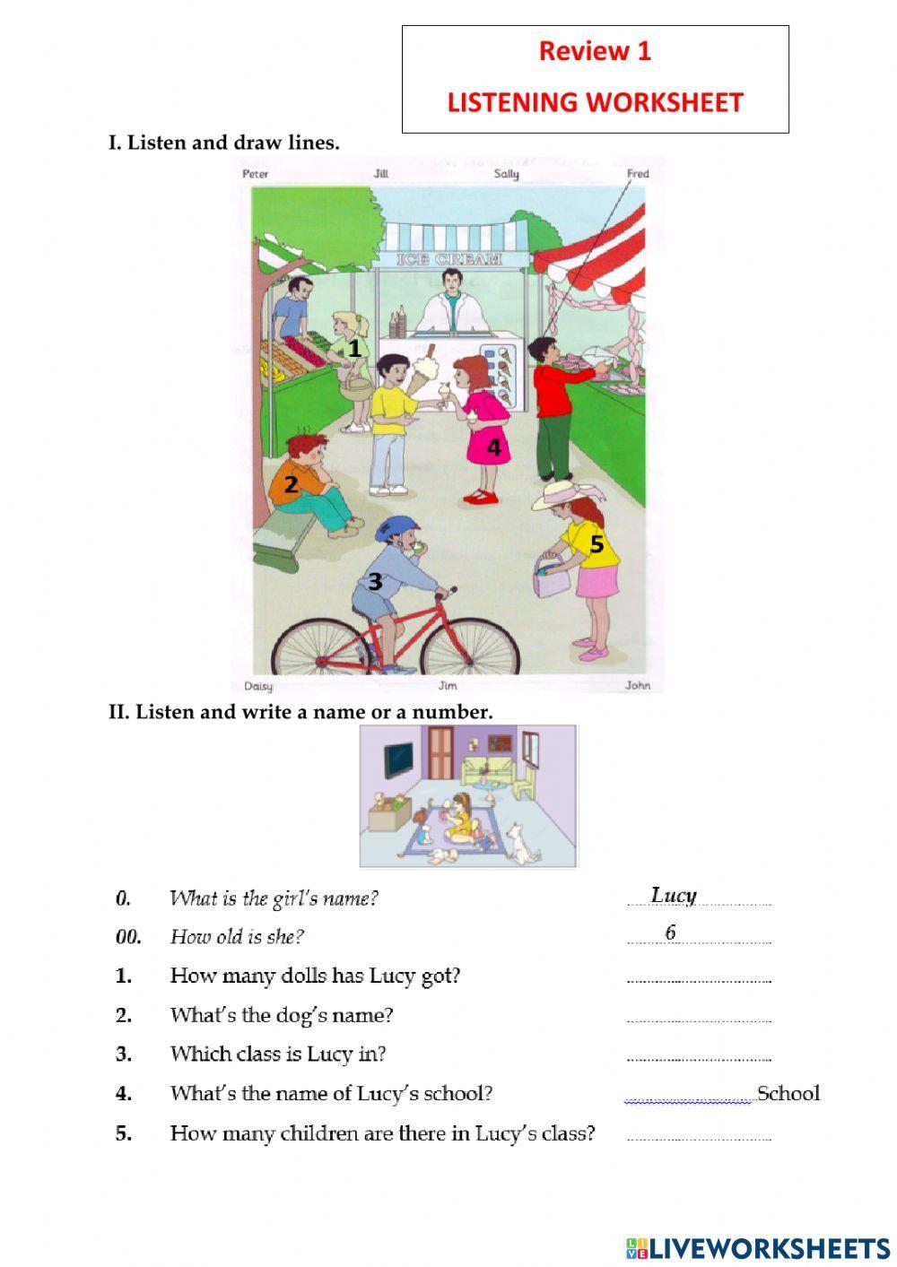 L3-Review1-Listening WS