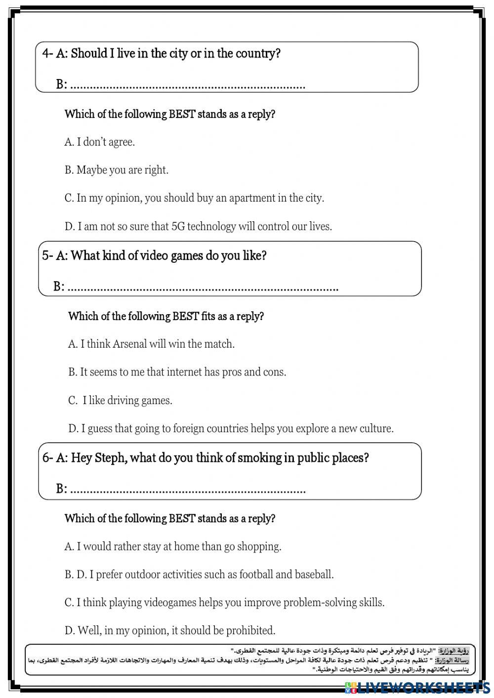 Grade 11- Enrichment worksheet-Vocabulary