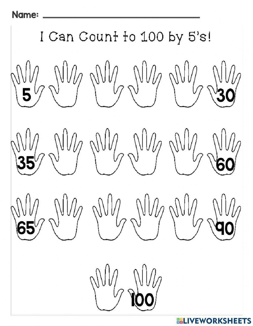 Count by 5s (Handprint 3)