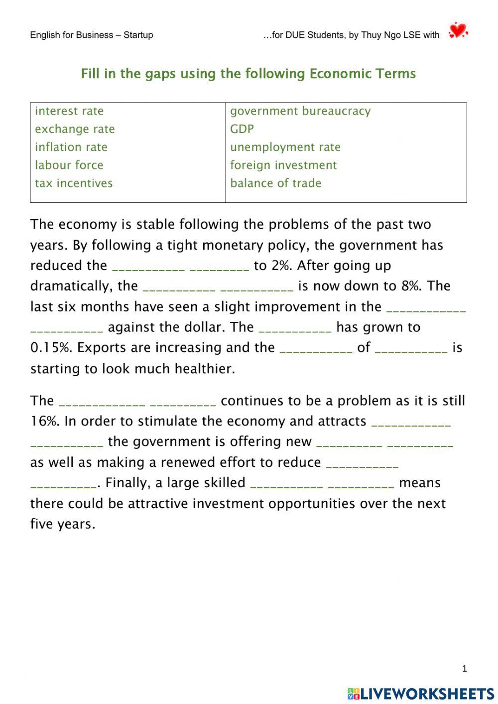 E4B U1 Econ profile