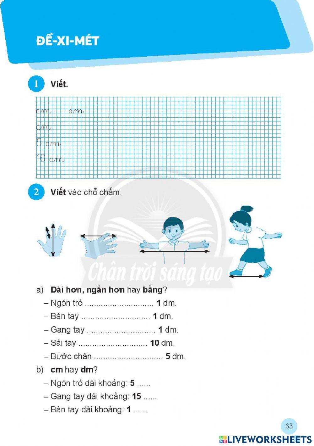 Phiếu bài tập toán trang 33,34 lớp 2