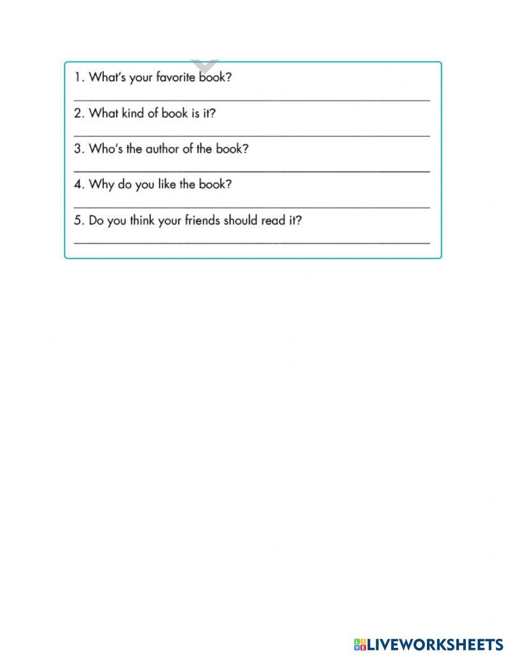 Writing about your favorite book