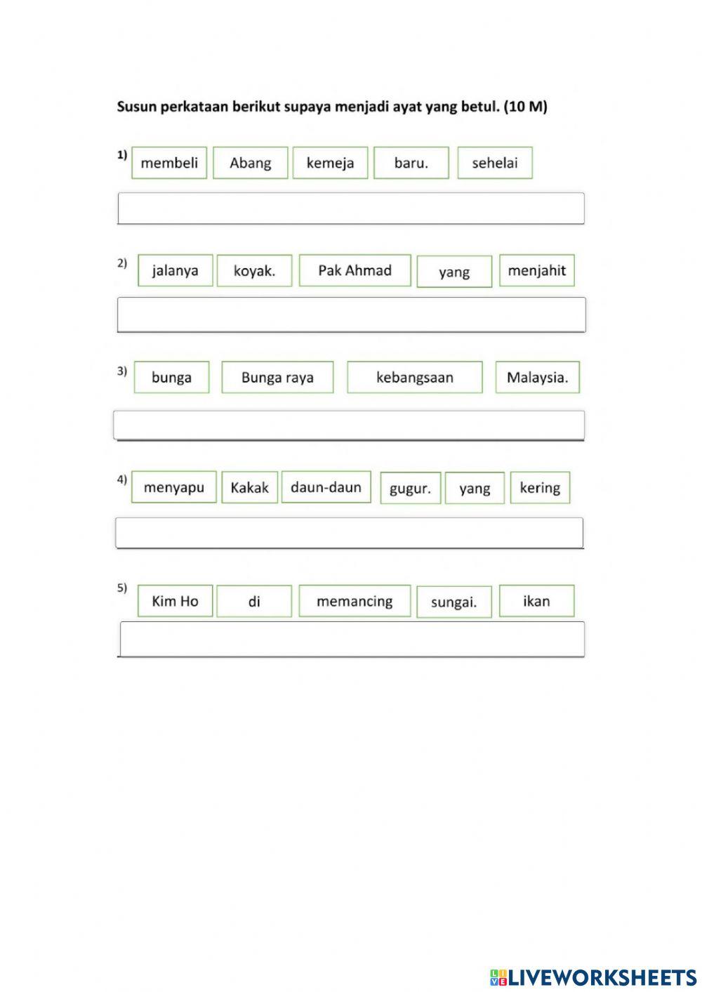 Ayat tunggal tahun 1