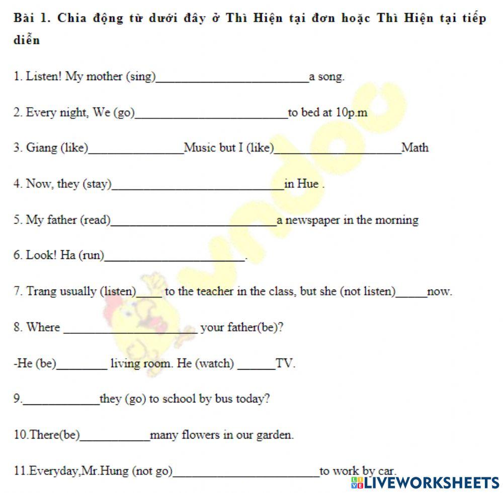 Present simple and present continous