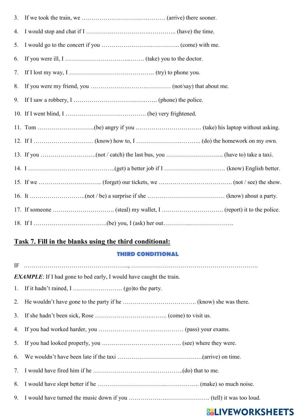 Conditionals 0, I, II, III