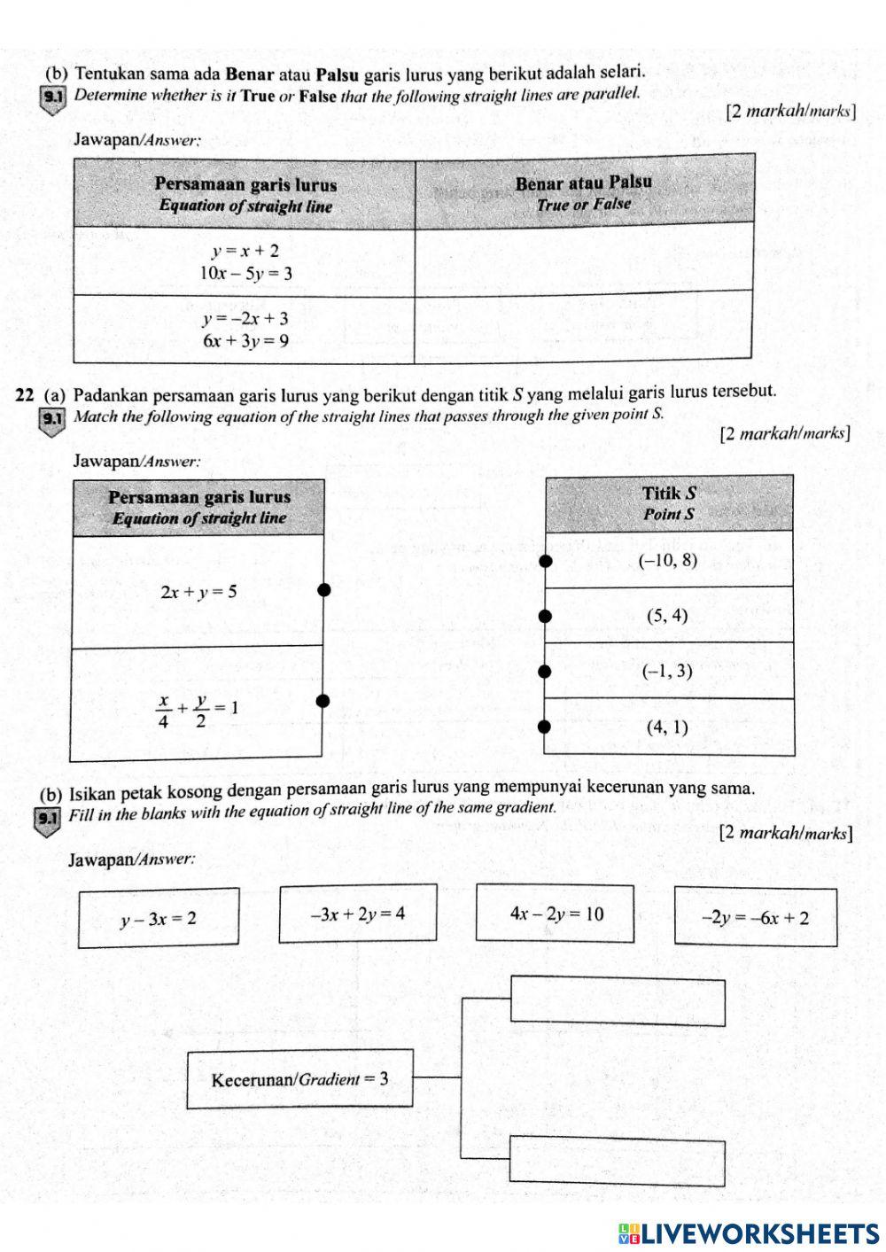 Matematik tingkatan 3
