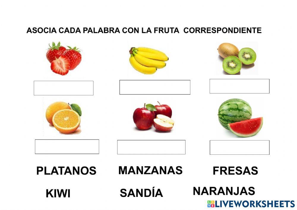 Asociar nombre-fruta Asociar nombre-fruta