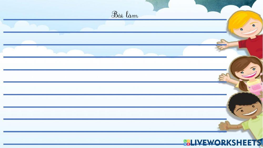 Kiểm tra viết thứ 6 15 -10