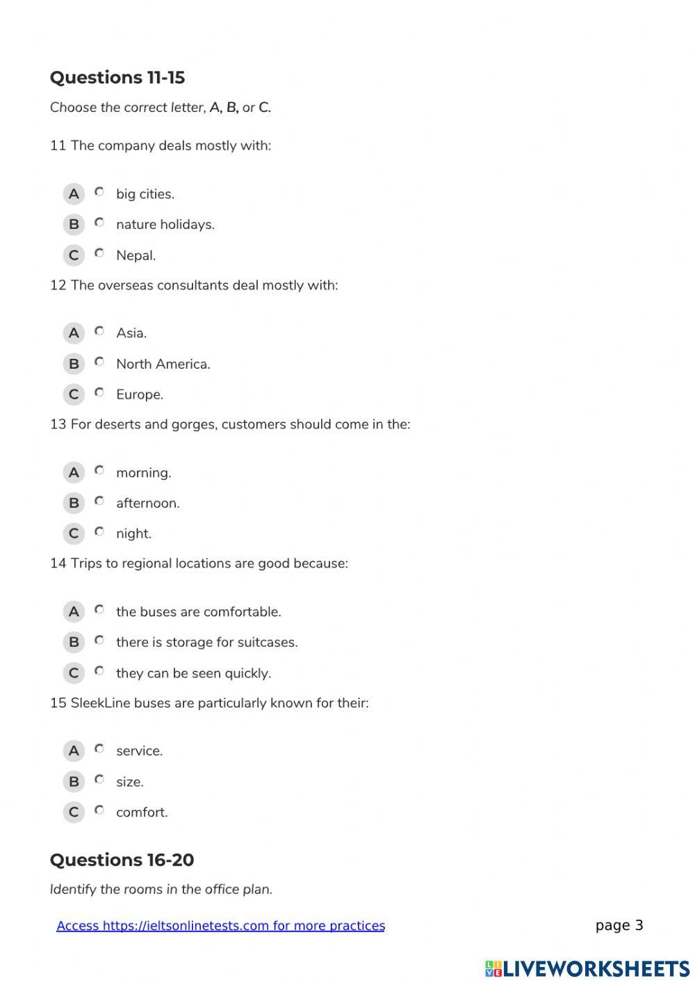 IELTS Listening Practice Easytravel Travel Agency