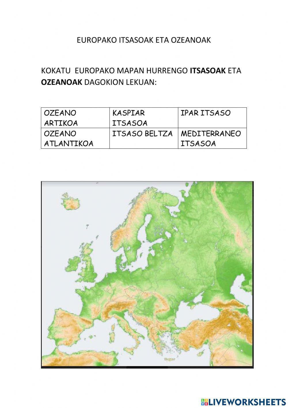 Europako itsasoak eta ozeanoak