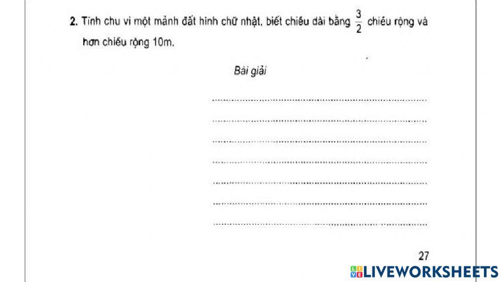 Bài tập toán thứ 6 15 -10