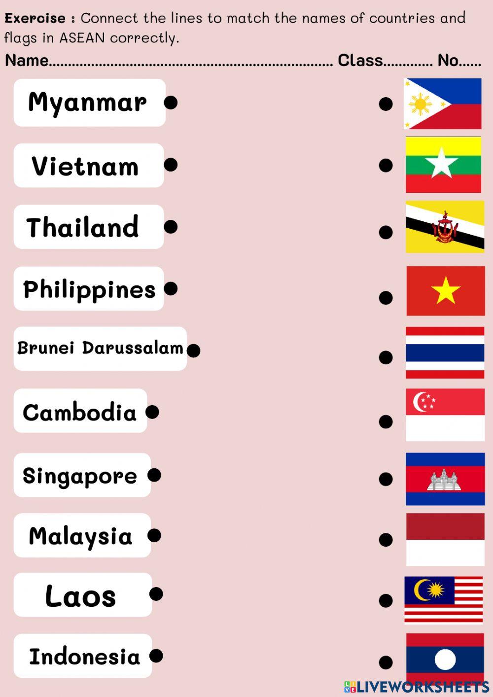 Matching capital cities in ASEAN