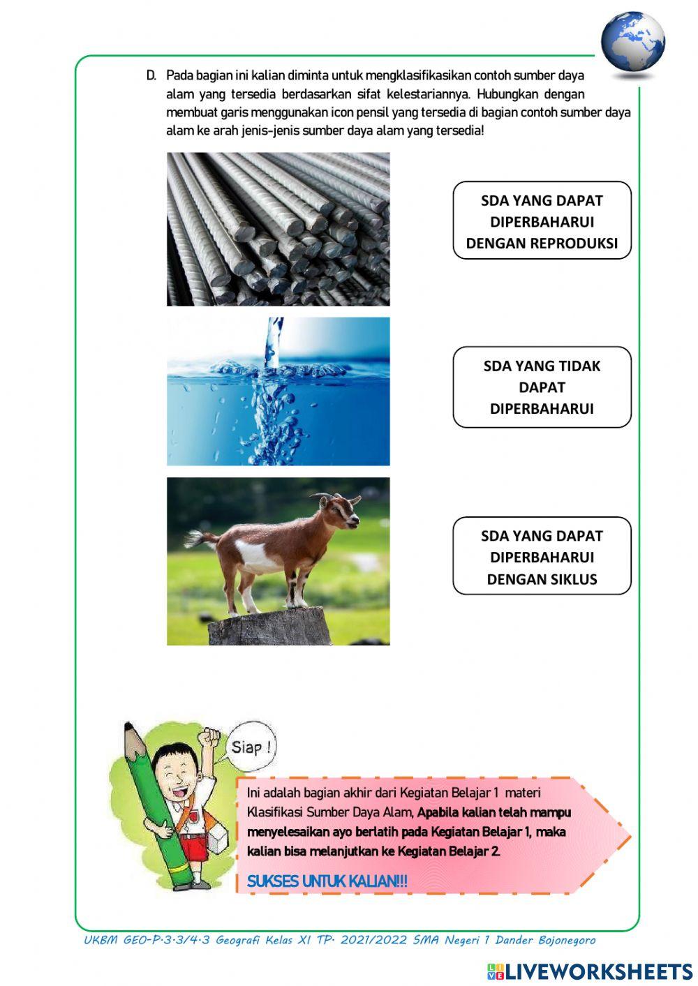 Klasifikasi Sumber Daya Alam