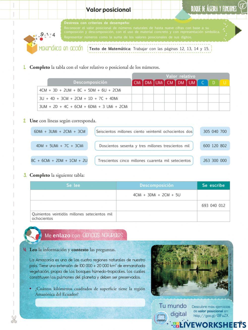 Números naturales de hasta seis cifras