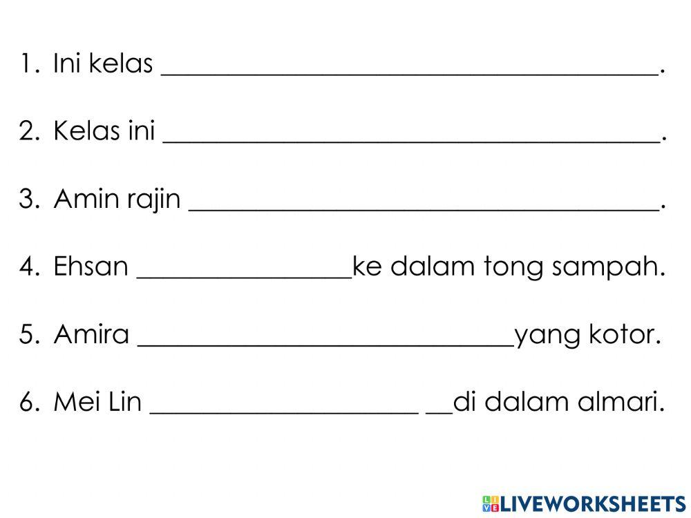 Bahasa Melayu Tahun 1 Unit 16 Jagalah Kebersihan
