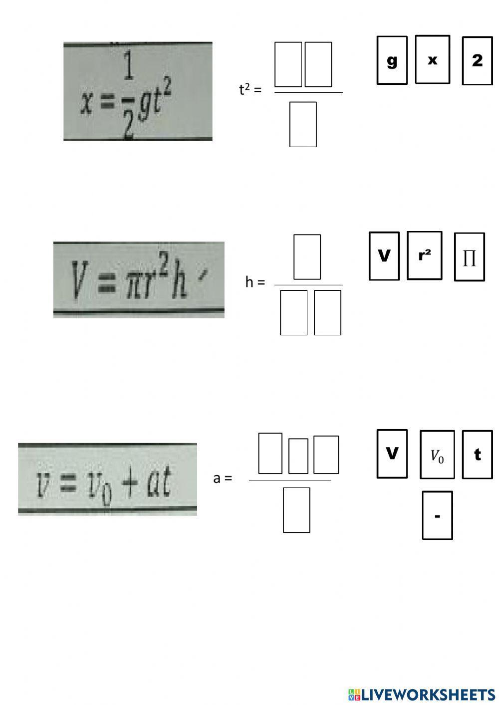 Despeje de variables