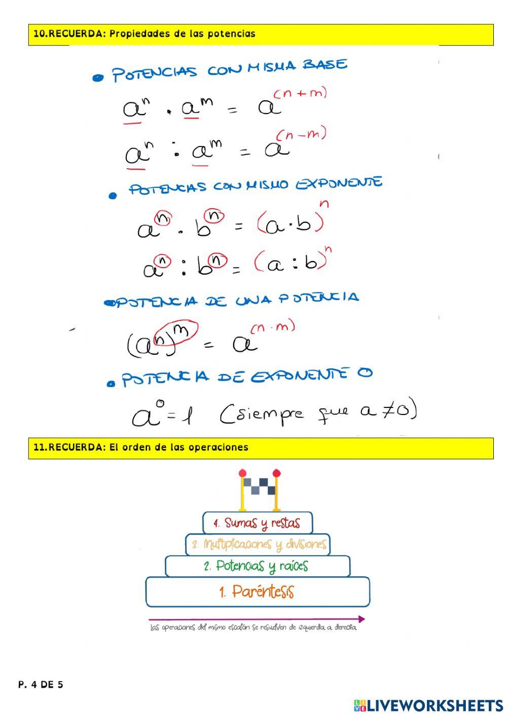 1-MAT2.6A - Potencias de números enteros