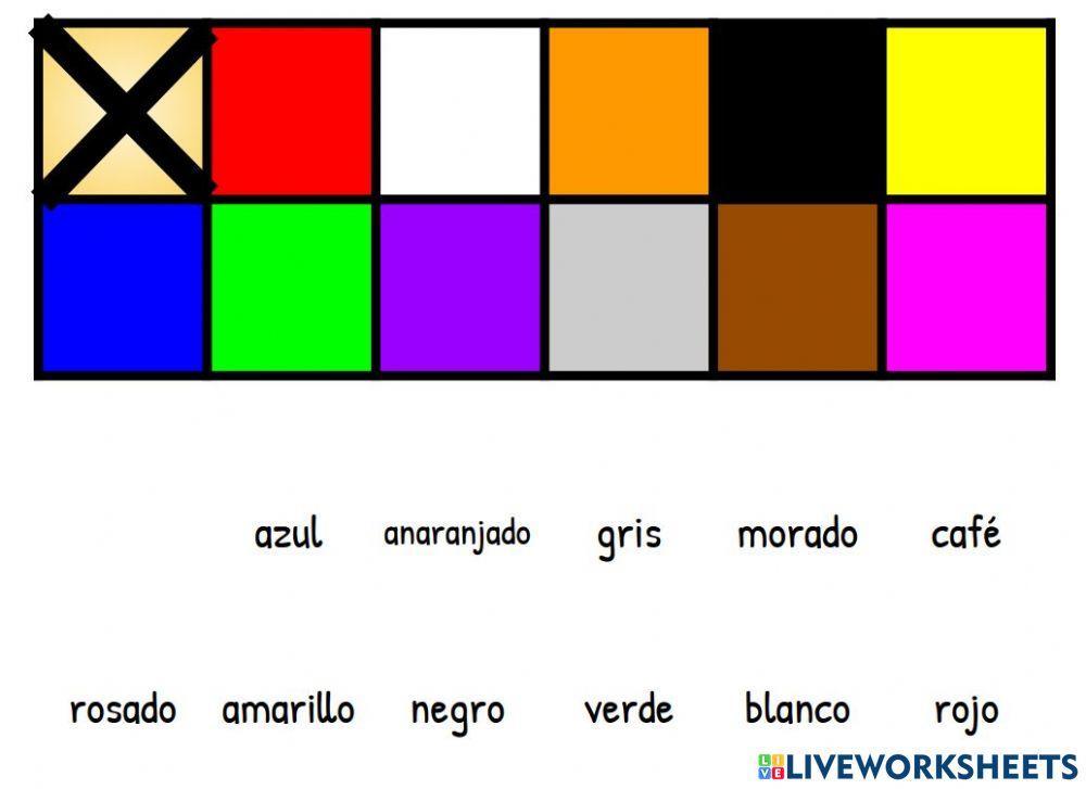Matching 11 Colors in Spanish