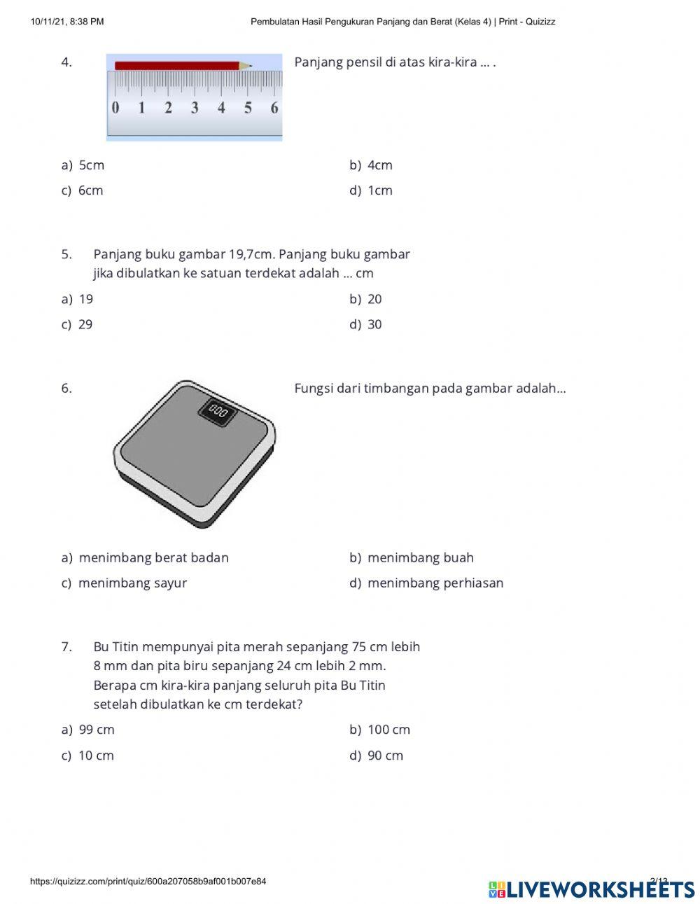 Pembulatan pengukuran