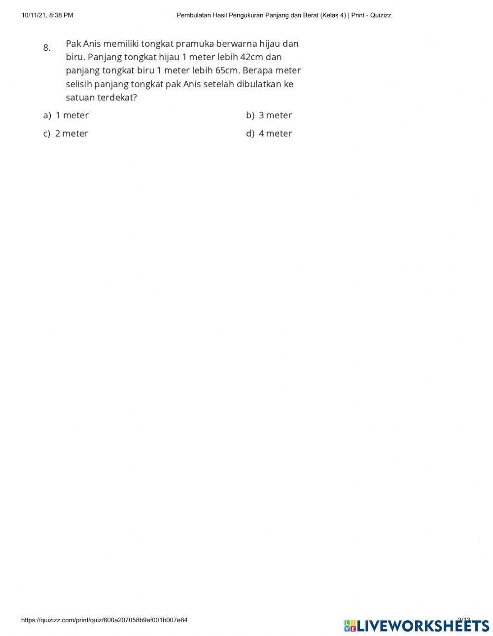 Pembulatan pengukuran