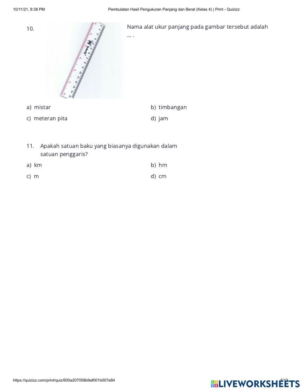 Pembulatan pengukuran
