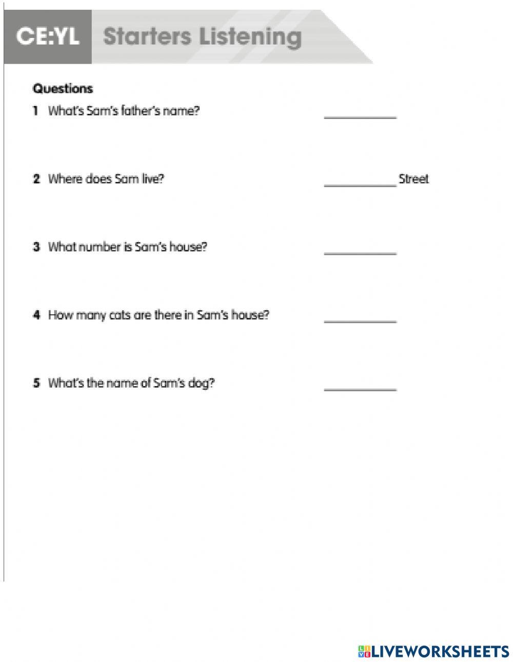 Listening Parts 1 - 3