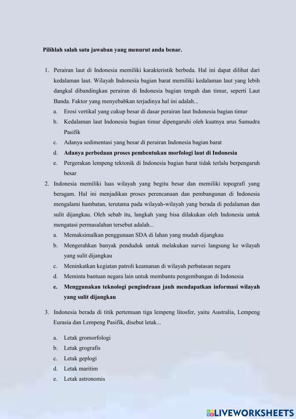 Letak Luas dan Batas Wilayah Indonesia