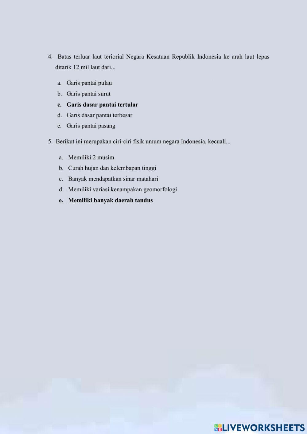 Letak Luas dan Batas Wilayah Indonesia