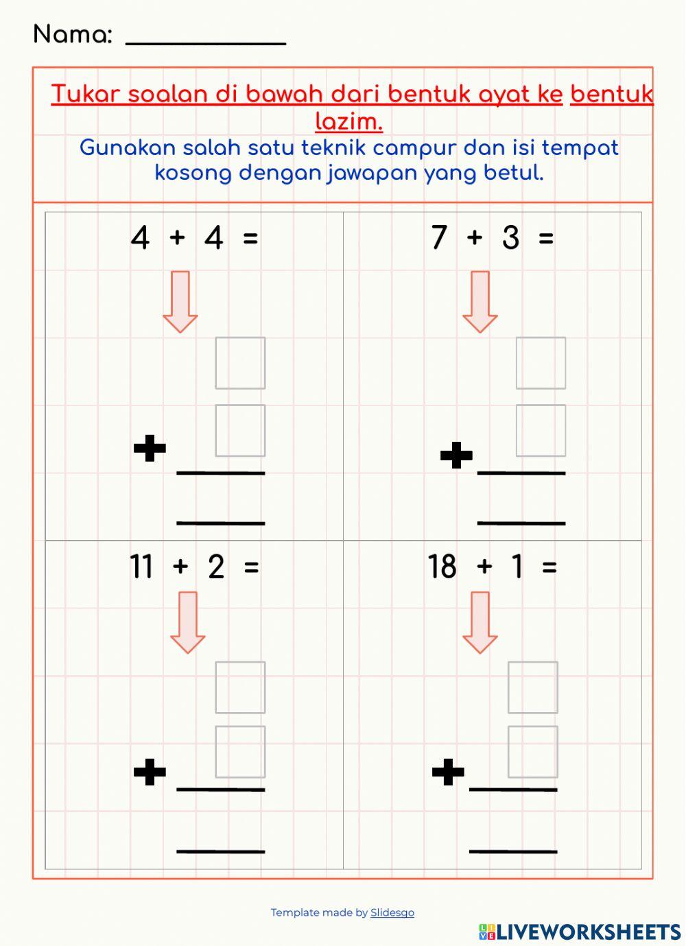 Operasi campur bentuk lazim