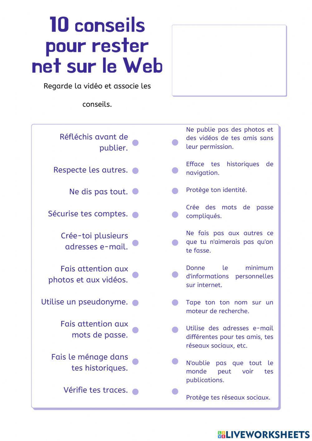 10 conseils pour être net sur le Web