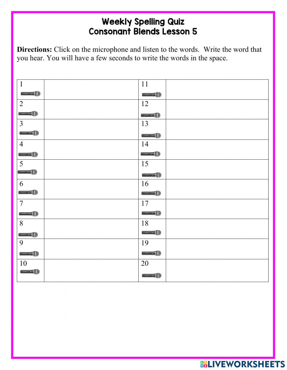 Beginning Consonant Blends lesson 5
