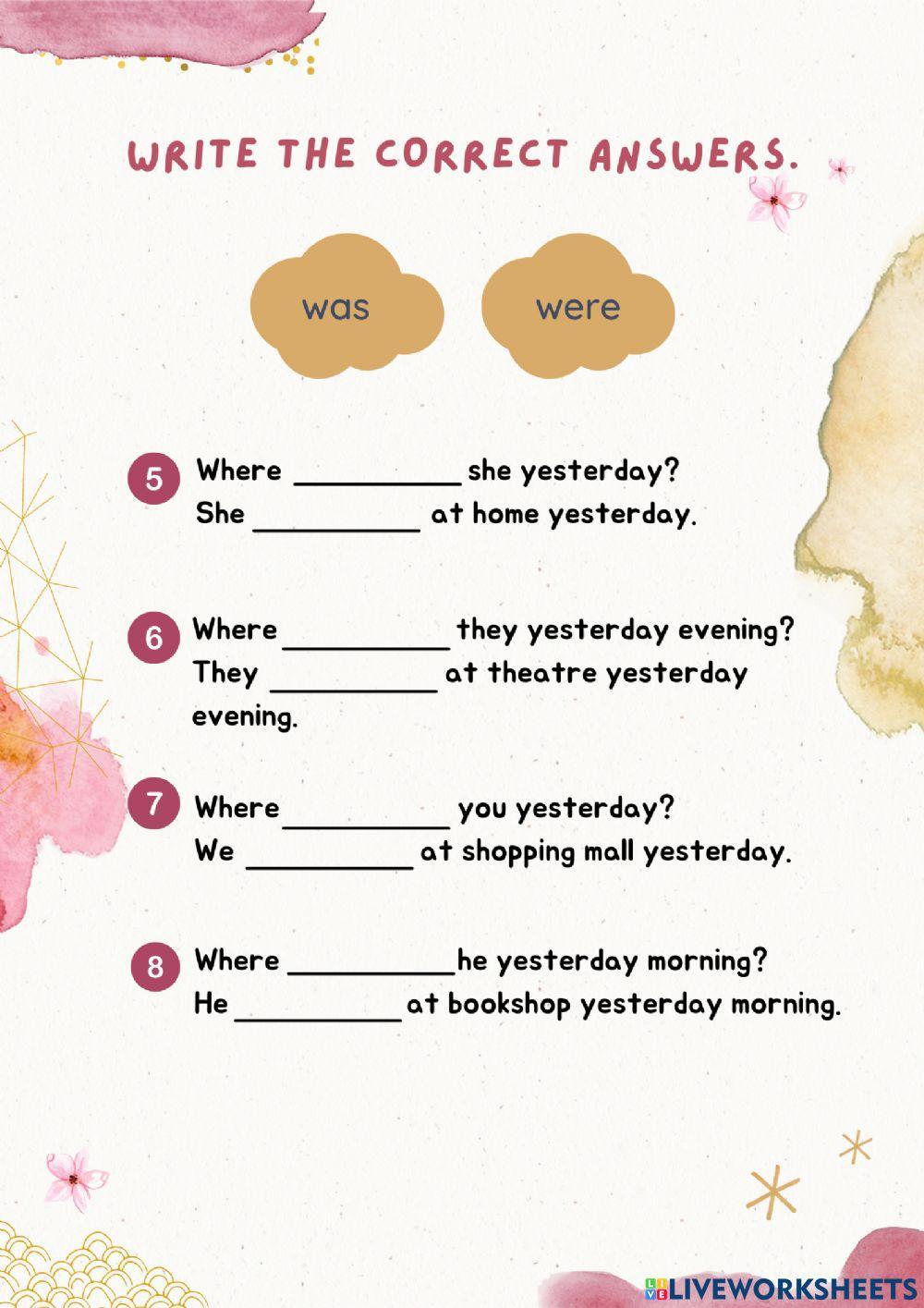 Where were you yesterday?